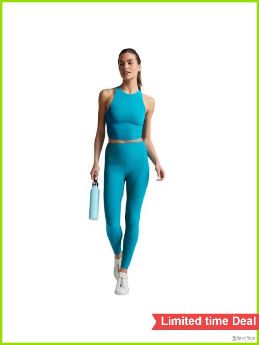 High Waisted Midi Leggings 28" Inseam Polyester Spandex Yoga Pants